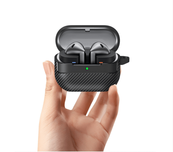 Carbon Fiber Protective Case for Samsung Galaxy Buds3/3pro Black