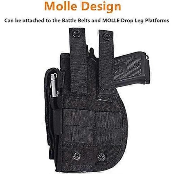 Universelt taktisk pistolhylster høyrehendt Molle pistolhylster Combat Airsoft midjebeltehylster svart tan grønn Multicam for høyrehendte (5 farger