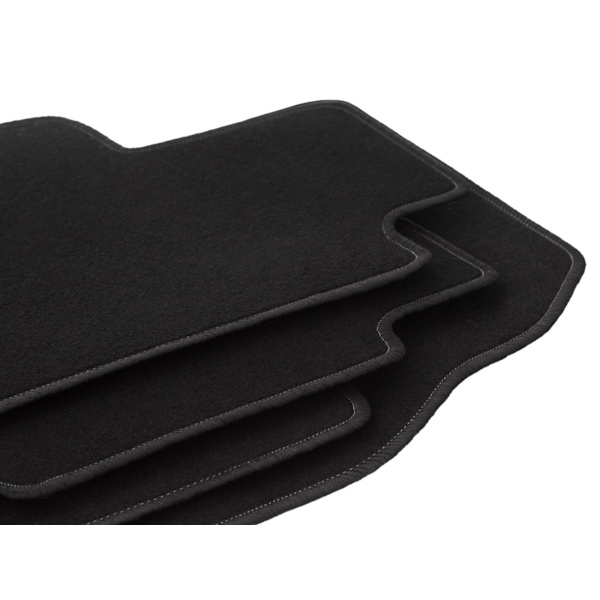 Velourmatter BASIC svarte for Dodge Caravan IV minivan (2008-2016)