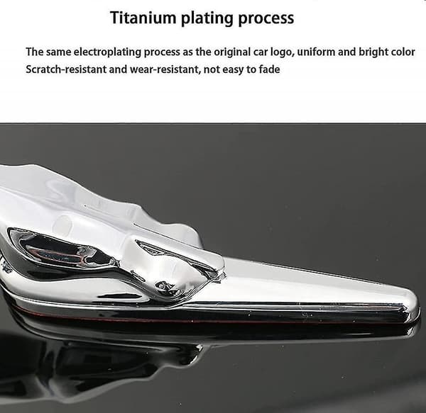 Passer for Jaguar 3D emblem bil front panser dekorativ bil hette chrome eagle emblem biltilbehør