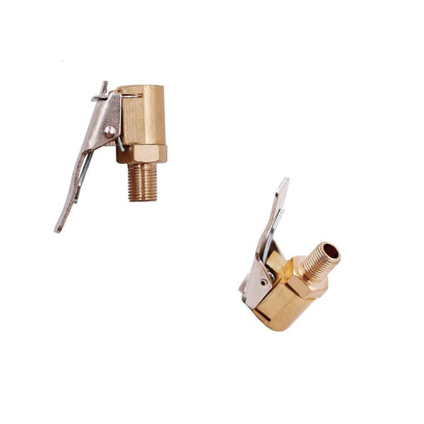 2 stk. Dekkluftchucker, Messing Dekkventil Luftpumpeklips, Bilpumpetilbehør Gjengedyseadapter for Bil Lastebil 8mm