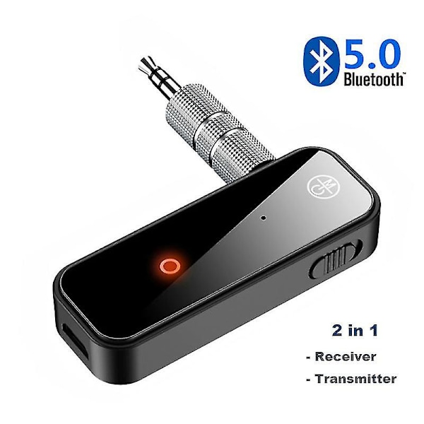 2 I 1 Trådløs Bluetooth 5.0 Modtager Sender Adapter 3.5mm Jack Til Bil Musik Audio Aux Hovedtelefon Modtager Bt5.0 Adapter