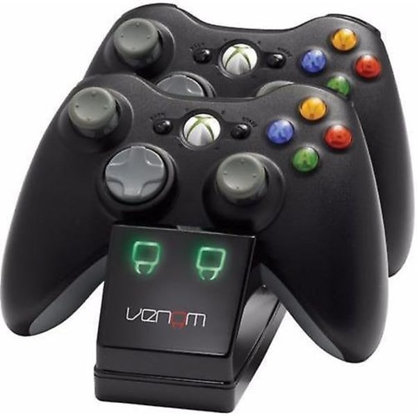 Dubbel Laddningsstation Med 2 X Uppladdningsbara Batteripaket (xbox 360)