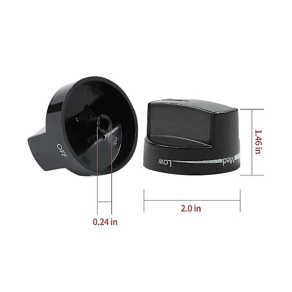 4 st Spisknoppar för Gashäll W10339442 - Ersätter Wpw10339442