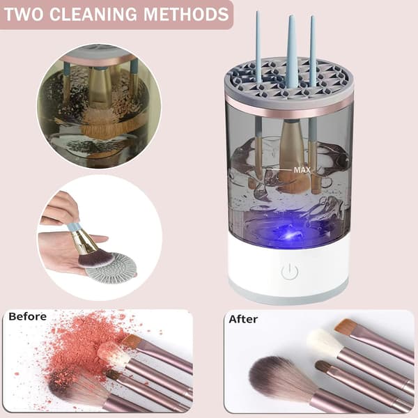 Electric Makeup Brush Cleaner, Automatic Makeup Brush Cleaner, Rotating Makeup Brush Cleaner, Suitable for All Sizes of Makeup Brushes.
