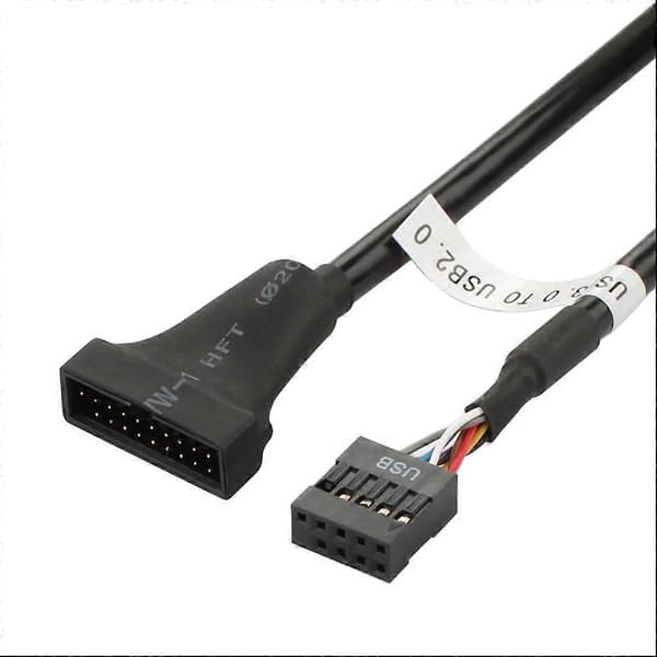 USB 3.0 20-pin til USB 2.0 Bundkort 9-pin Internt Kabel Adapter Konnektor