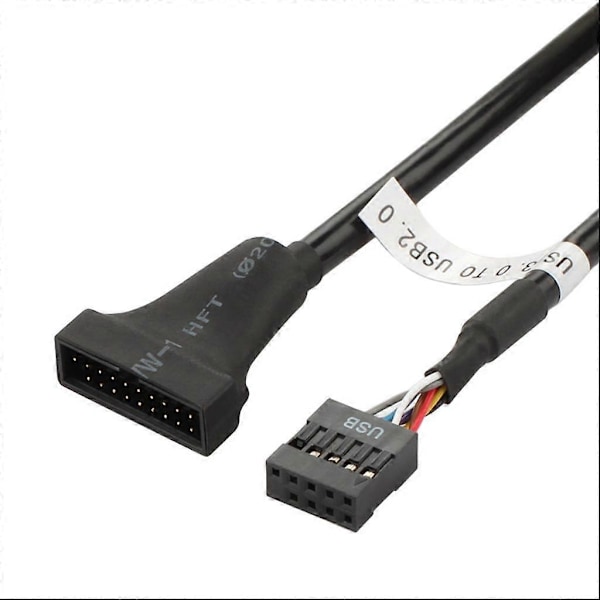 USB 3.0 20-pin till USB 2.0 Moderkort 9-pin Intern Kabel Adapter Kontakt