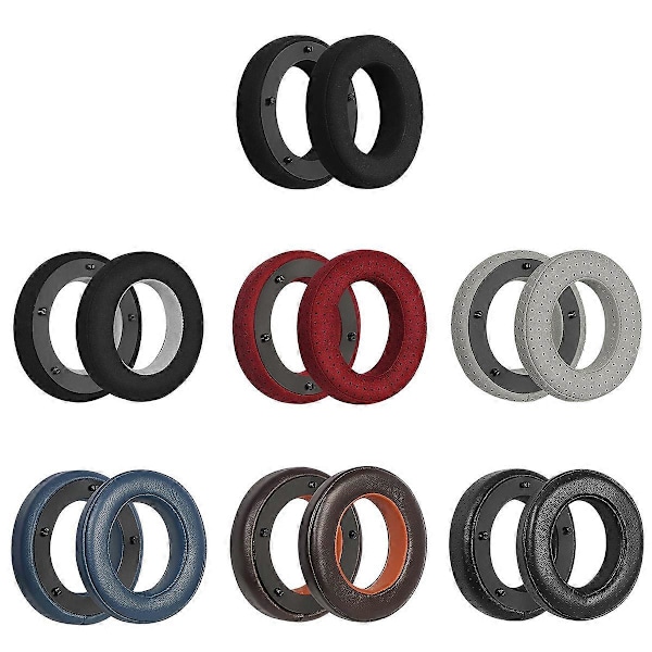 Til Focal Clear MG Pro 2 stk. Læder Åndbart og Komfortabelt Headset Cover, Farve: Fiber Rød