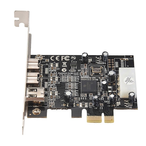 SY-PEX30016 3 Port IEEE 1394 Firewire 1394B & 1394A PCIe 1.1 X1 Kort TI XIO2213B Chipset Kræver Le