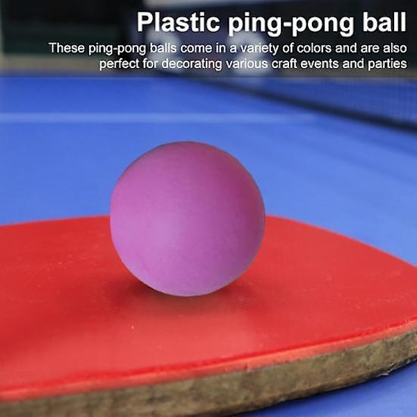 50 stk. Fargede Ping Pong-baller Frostet Overflate Elastisk Slagfast Runde Bordtennisballer Treningsverktøy