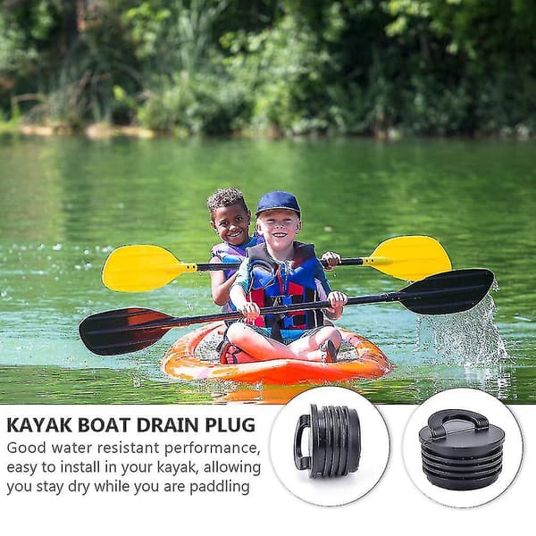 4 stk Kajakk Båtdreneringsplugg Universal Drain Plug Kit Båtdreneringshull Plugger
