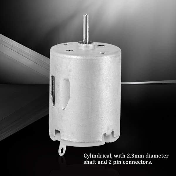 8000RPM 9V 68mA Korkeamagneettinen Sylinterimäinen Mini DC-moottori Hopea