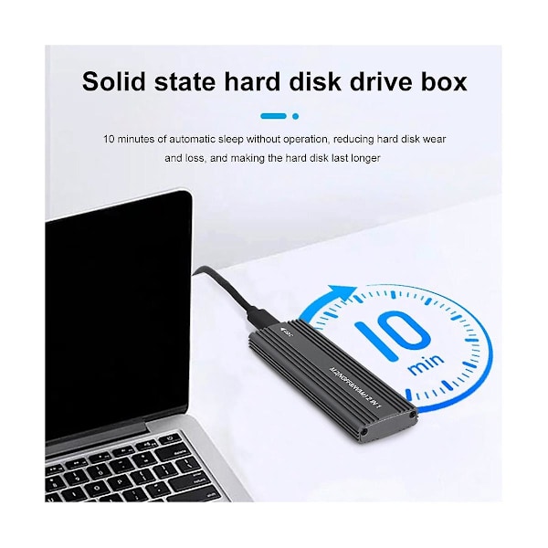 10 Gbps Nvme/sata Kaksoisprotokolla SSD-kotelo SSD-kotelo Laatikko USB 3.1 Tyyppi M.2 Ngff Pcie SSD Externa