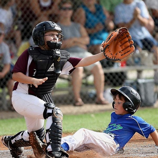 Basebollhandskar, Barn Tonåringar Ungdomar Hållbart Läder Softboll Baseboll Pitcher Mitt För Pojkar Flickor Vänster Hand -svart