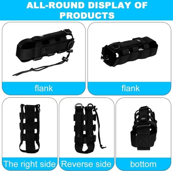 Bottle Holder - Adjustable Bottle Bag - Nylon with Drawstring - Suitable for Camping Travel Hiking - Trendy Design - 18x11x4cm