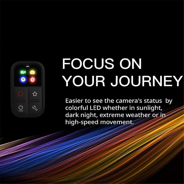 Trådlös Smart Fjärrkontroll för Hero 12/11/10/9/8 LED Färgdisplay Batteri 50M Kontroll Handled S