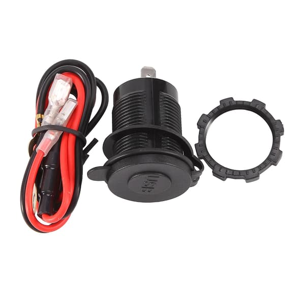 3.0 Dobbel USB Billader 12V 36W USB Hurtiglader med Bryter Grønn