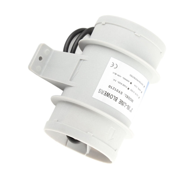 3 tommer 12V Støjsvag Inline Blæser Inline Marine Lænse Luftblæser til Yachts Både Luftcirkulation