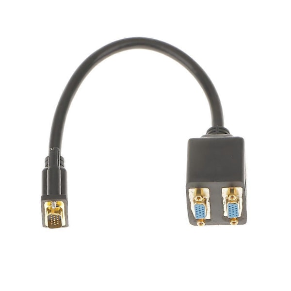 VGA 1 Dual VGA Konverter Adapter Splitter Y Pläterad