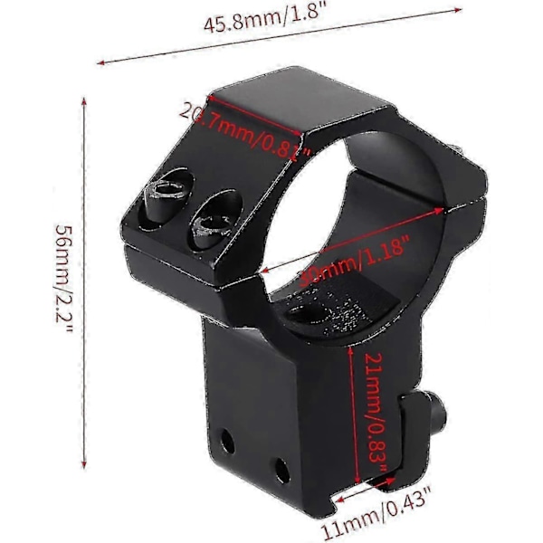 Højtydende Cope Adapter til 30mm Montering med 11mm Svalehalegrænseflade