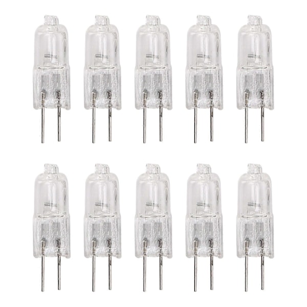 10 x G4 Halogen Lys Lampe Belysning 10W Varm Hvid