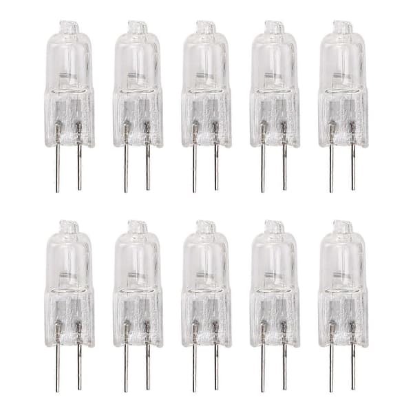10 x G4 Halogen Lys Lampe Belysning 10W Varm Hvit