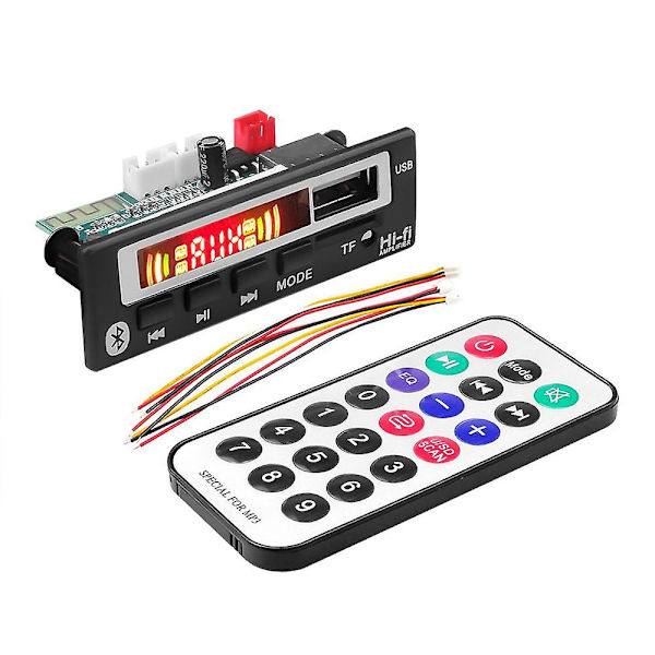 Auton audio USB TF FM Radio -moduuli langaton Bluetooth MP3 WMA -dekooderilevy MP3-soitin kaukosäätimellä