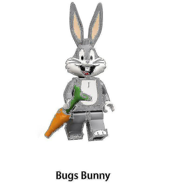 12 stk Tegnede Byggeklodser Dukke Bugs Bunny Daffy Duck Montering Minifigur Børns Montering Legetøj