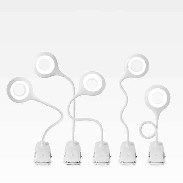 Langaton LED-lukulamppu klipsillä + Micro USB -kaapeli Musta