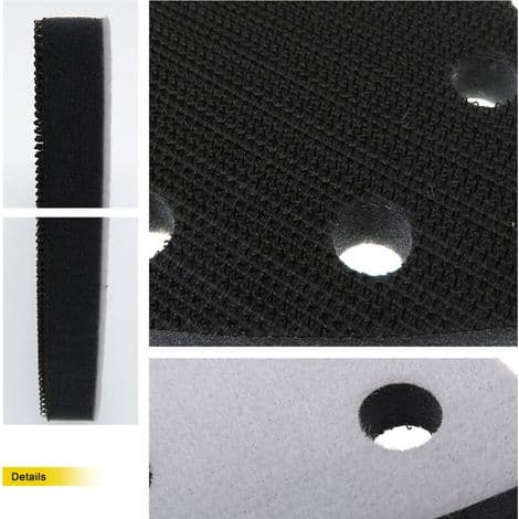 Triangulär ersättningsslipdyna, 90 x 90 x 90 mm ersättningsslipdyna, 6 hål triangulära slipdynor (svart)