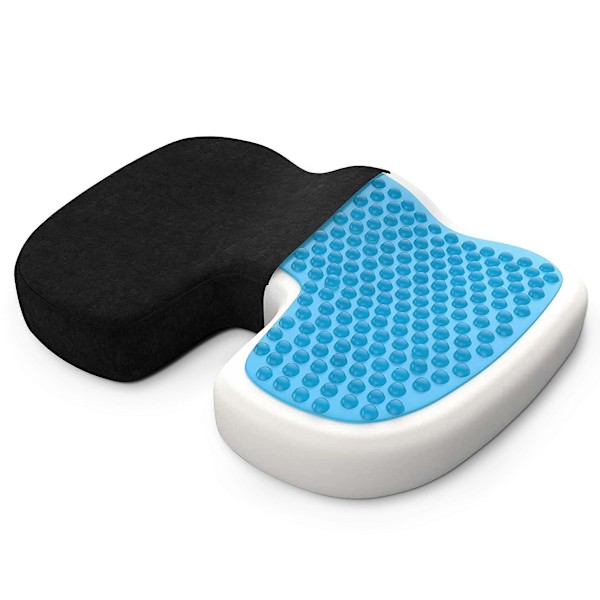 Svankkudde Anti-Trycksår med Andningsbar Gel, Ergonomisk Ortopedisk Sittdyna i Memory Foam