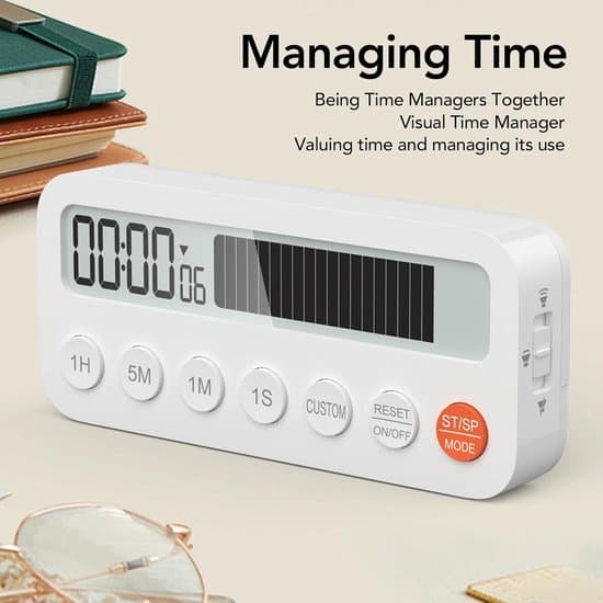 Digital kjøkkentimer med stor LED-skjerm for matlaging, trening og studier