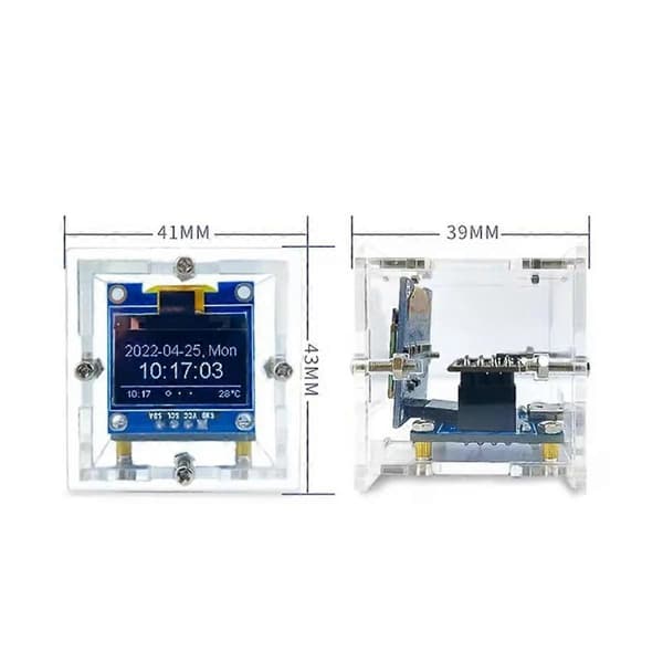 ESP8266 DIY Elektroniikkasarja Mini Sääennustuskello WIFI-verkolla OLED-näytöllä ja Kotelolla D