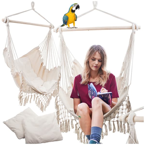 Hengekøyestol - Boho hengekøye med puter