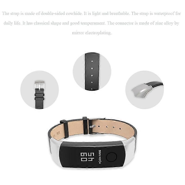 För Honor Band 4 / 5 MIJOBS Klockarmband i Läder
