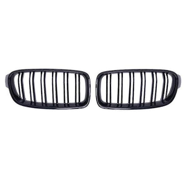 Bil Grill Blank Sort til 3 F30 F31 F35 2012-2018 Dobbelt Bar Opgraderet Version Midter Grill