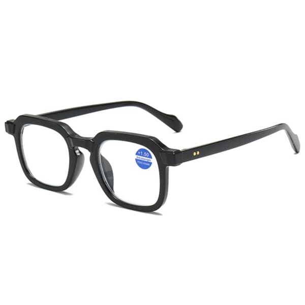 Modern Reading Glasses with Blue Light Filter [Choose Strength] Black