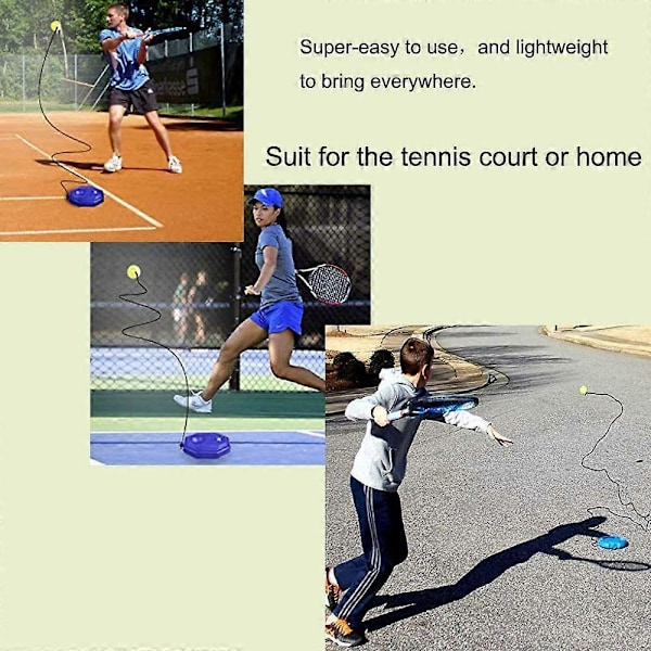 Solo tennis trener rebound ball, fyll & drill tennis trener med snor, rebounder tennis trening