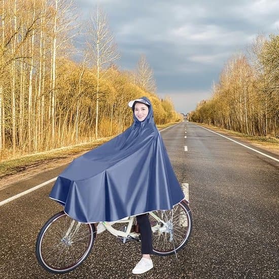 Waterproof Unisex Navy Cycling Rain Poncho