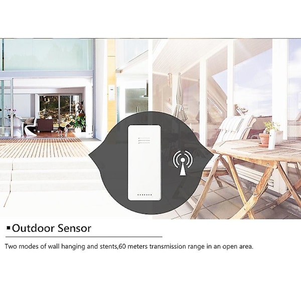 Trådlös väderprognos väckarklocka LCD digital skärm utomhus hem väderprognos sensor klocka