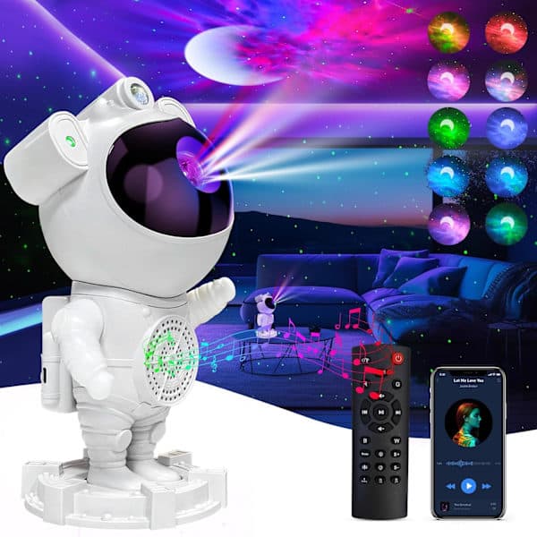 Astronaut Galaxy Star Projector Night Light with Bluetooth Speaker