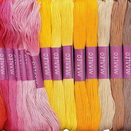 50 farver broderigarn 8m per nøgle