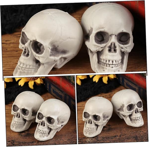 Halloween-dekorasjon Skaller - Mini Plast Simuleringssett (8 stk)