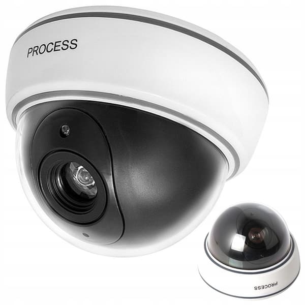 Dummy Camera Dome LED IR Large – Realistic Fake Camera with Flashing Red LED, Wall and Ceiling Mount