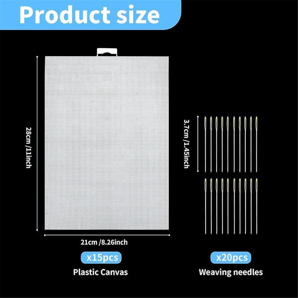 15 st 14 Count Plastnät Canvas Ark, Perforerad Plaststygn Canvas Plastnät Canvas