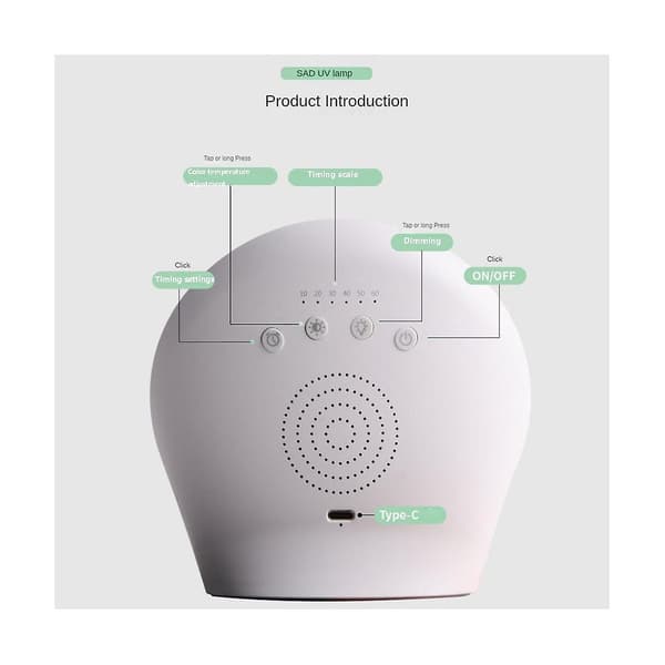 LED-skrivbordslampa med stämningsbelysning, touch-kontroll, steglös dimning och timerfunktion