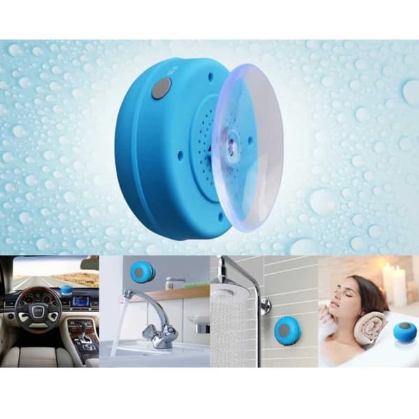 Waterproof Shower Speaker - Bluetooth Speaker with Suction Cup Black