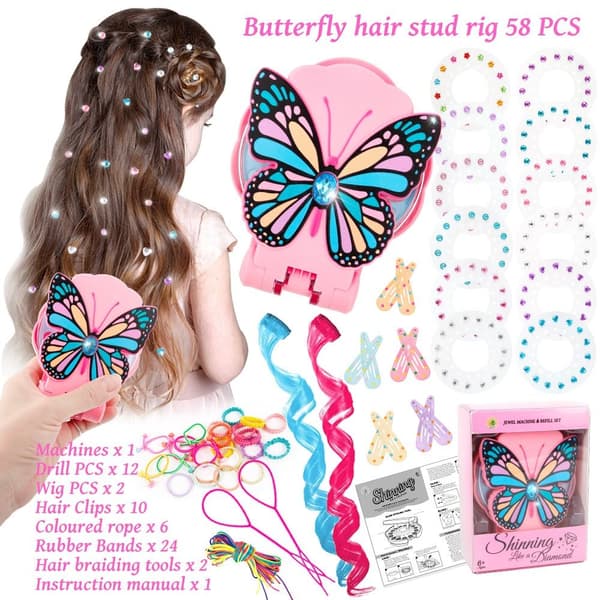 Hår Gem Stamper Hår Gems Maskin BLÅ 78ST SET 78ST SET blu blue 78pcs set-78pcs set