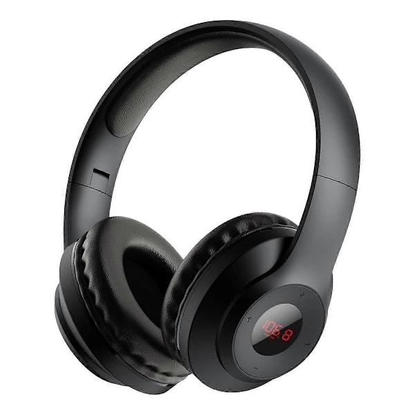 Portable FM Radio Hodetelefoner med LED-display, Myke Ører, FM Headset Radio Mottaker for Møter, Wor