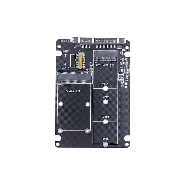 M.2 Solid-State SSD til Sata3 Ngff Msata til Seriel Adapterkort Dual-Use 2-I-1 med Kontakt